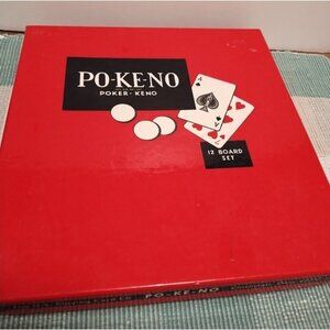 Po-ke-no Board Game Set, Vintage